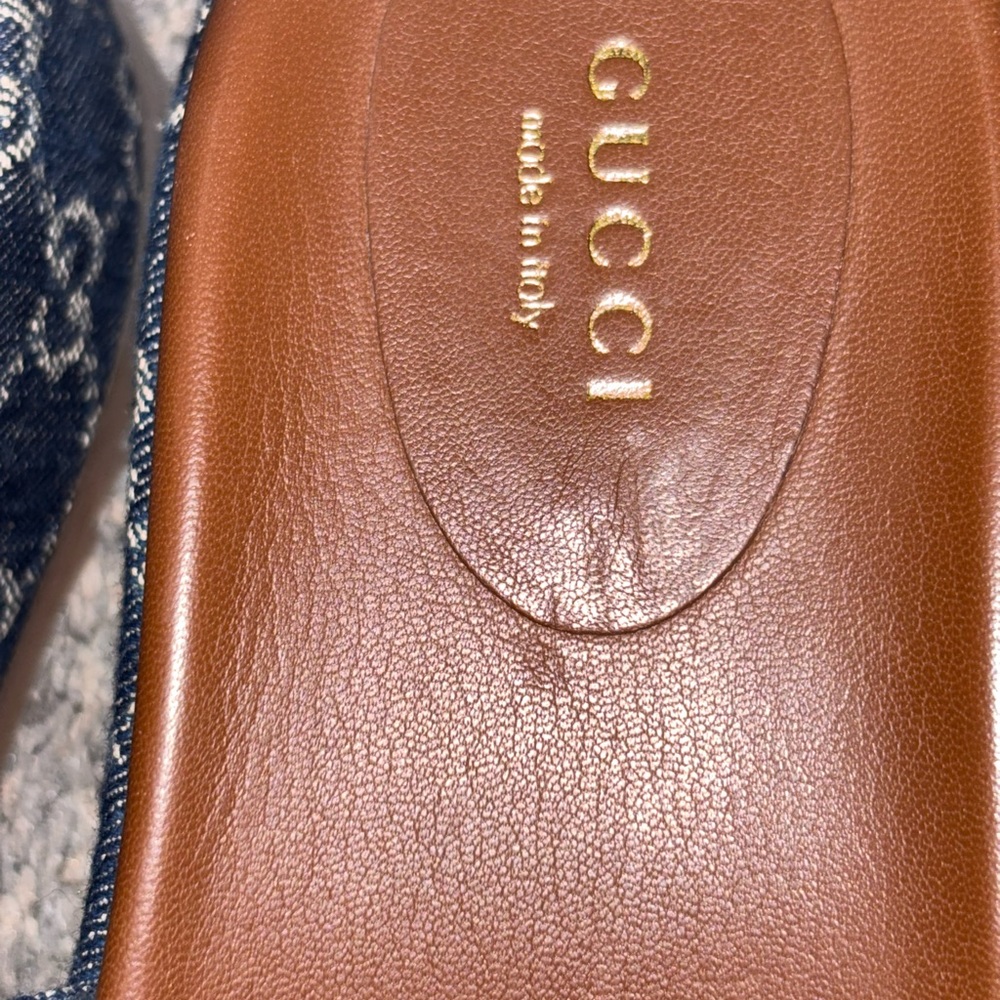 ❌SOLD❌ GUCCI Denim GG Monogram Platform Sandals (Pre-owned & Authentic) - Picture 7 of 9